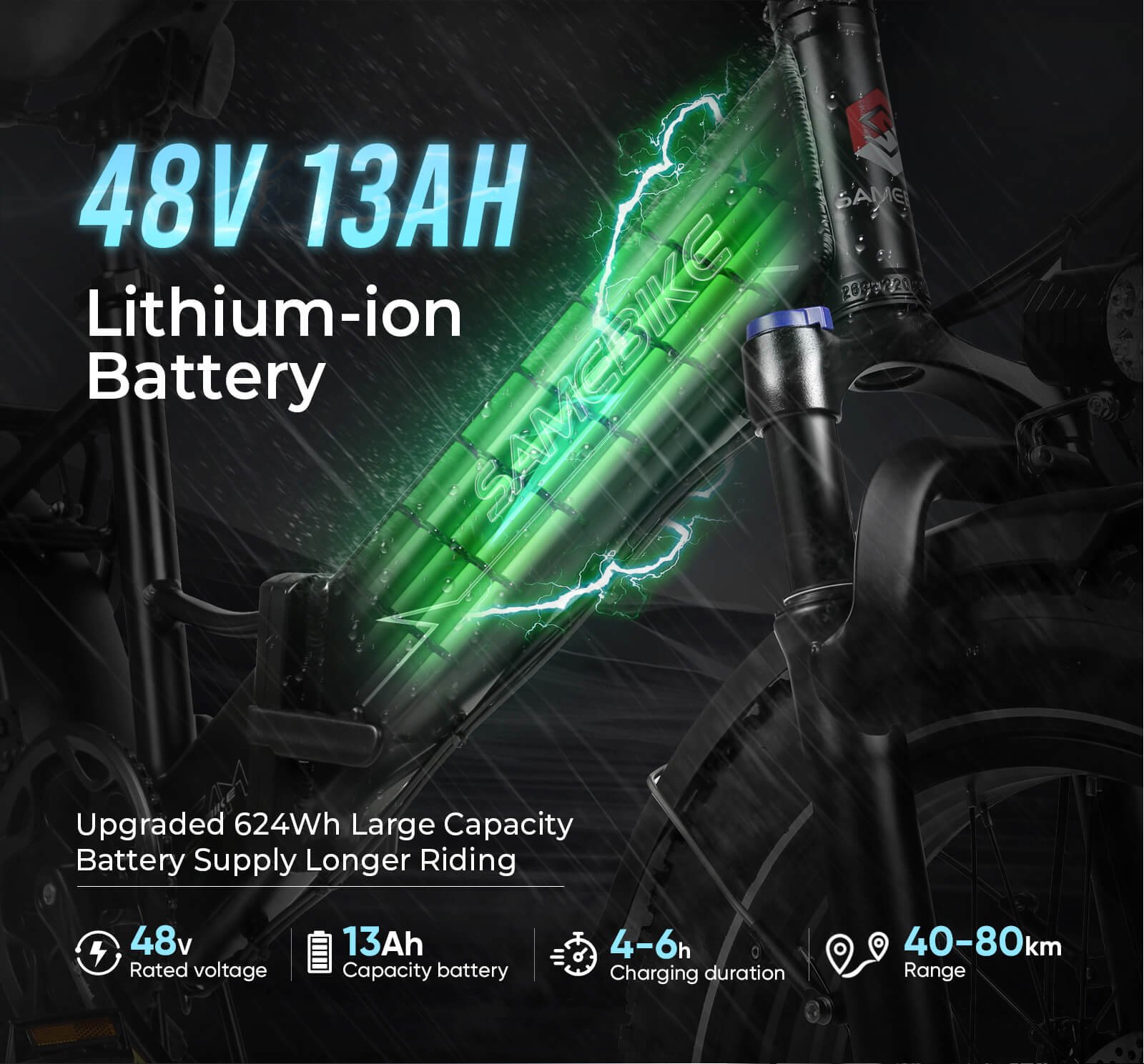 SAMEBIKE Electric Mountain Bike: Your Ultimate Off-Road Companion 11 LOTDM200 II详情 09
