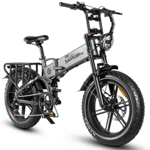SAMEBIKE 1200W Folding Ebike with fat tires Gray